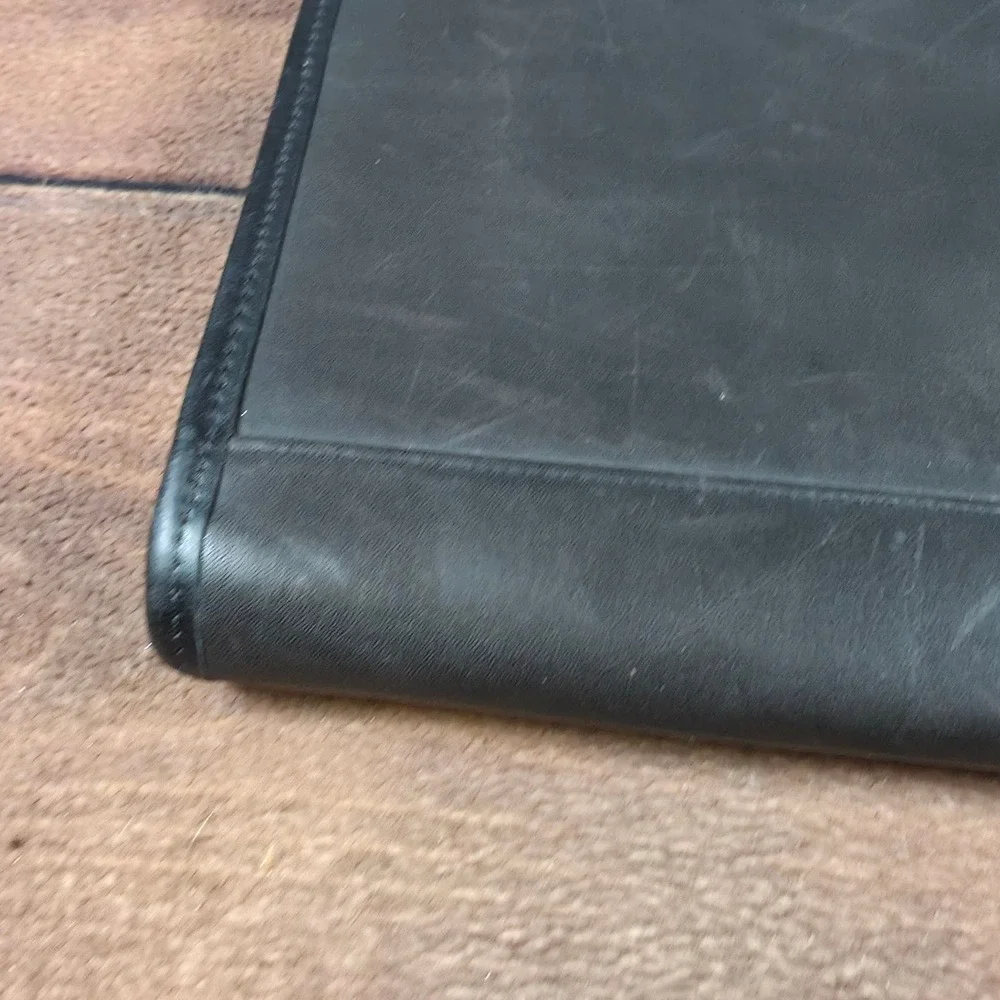 Coach Briefcase Mens OS Black Good Leather Slim Document Bag 5203 USA